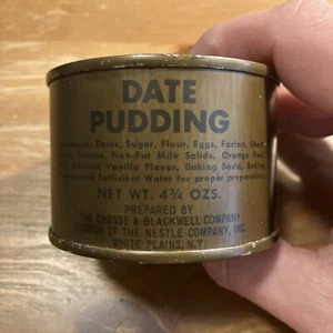 Vietnam War Era Canned Date Pudding From An MCI Ration 1968 - Picture 1 of 4