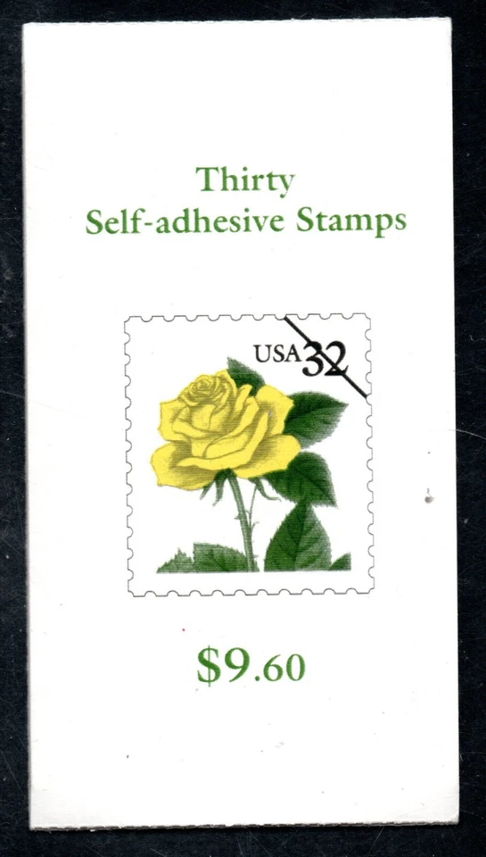 US Scott #BK242, Complete booklet of 30ea. 32 cent "Yellow Roses" Stamps - Image 1 of 1