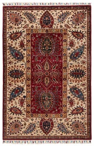 Brick Manufacture Handgewebter Orientteppich 73 5/8x46 1/2in-Fine, Carpet, Rug, Rot - Bild 1 von 12