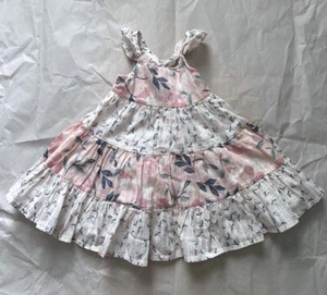 Catherine Malandrino Mädchen Blumen Kleid Größe 12 Monate Rüschen Rosa Sommerkleid  - Bild 1 von 6