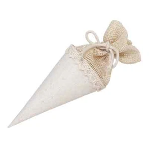 10 CONI PORTARISO DECORAZIONE CONFETTI BOMBONIERA CONFEZIONE NOZZE - Foto 1 di 1