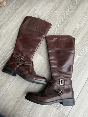 Leather Riding Calf Boots lavorazione artigiana Size 7 - Image 1 of 4
