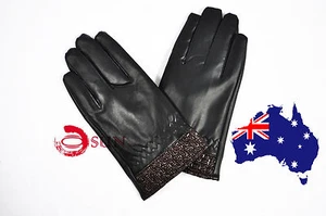 New Men Black Fashion Everyday Cycling Bike Driving Faux Leather Gloves - Picture 1 of 5