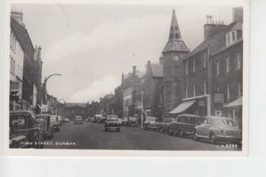 RPPC View of 1950's vehicles on High Street, Dunbar, East Lothian. - Picture 1 of 1