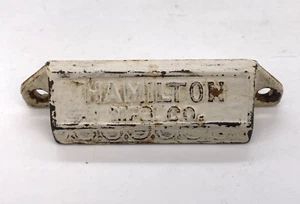 Antike Hamilton Mfg Co. Druckerblock Schublade ziehen 4" breit Gusseisen - Bild 1 von 5