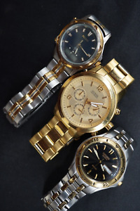 Lot of 3 Stainless Steel Quartz Wristwatches PULSAR, GUESS, CITIZEN A570