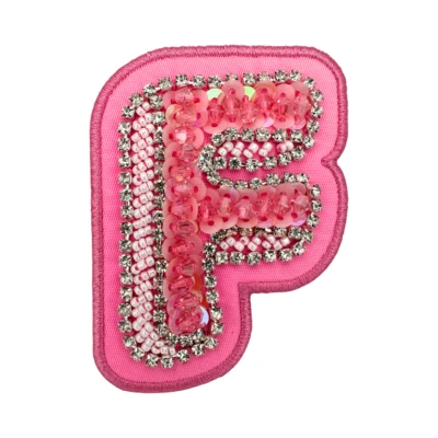 Stoney Clover Lane Hibiscus Pink Embellished Letter Patches - Image 1 of 4