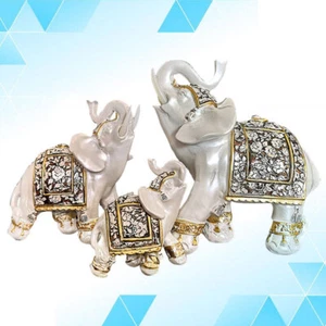 Resin Elephant Ornament Wealth Lucky Sculpture Collectible Animal Figurine - Picture 1 of 11