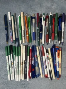 Lot of 40 Advertising Pens, Hotels, Banks, Local Pennsylvania Business, Other - Picture 1 of 10