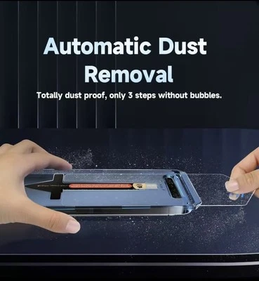 Paquete de 2 protectores de pantalla de vidrio mate para teléfono 14, 15 Plus, Pro Max, HD Clea Foto 1 de 4