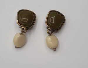 BOUCLES D'OREILLES VINTAGE CLIPS - PIERRE PENDANT SIGNE - Foto 1 di 3
