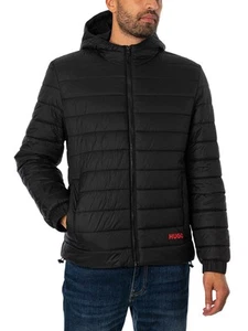 HUGO Men's Brent2441 Puffa Jacket, Black - Imagen 1 de 8