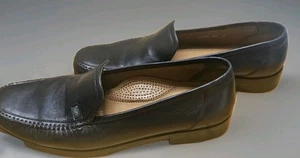 Florsheim Como Moc Toe Loafers Men’s 12D Black Leather Slip-On Dress Shoes   - Picture 1 of 13