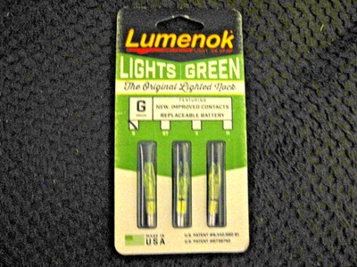Leva de flecha iluminada verde Lumenok GT paquete de 3, culata "S" Foto 1 de 2