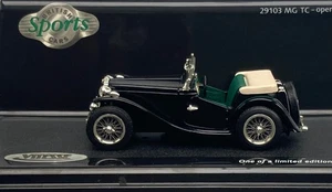 1/43 Vitesse 29103 MG MGTC in Black, Green Seats, RHD & Tan Tonneau Cover Ltd Ed - Picture 1 of 8