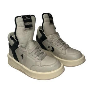 Rick Owens x Converse TURBOWPN Mid Size 10 'Oyster Black' A06758C Shoes - Picture 1 of 9