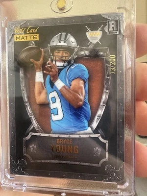 BRYCE YOUNG Rookie Card /200🔥2022 Wild Card Matte Weekend Warriors🔥 Panthers - Image 1 of 4