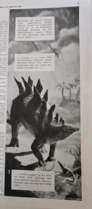1938 Sinclair Opaline Motor Oil Stegosaurus Dinosaur Vintage Ad - Picture 1 of 1