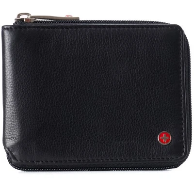 Alpine Swiss Logan Zipper Bifold Wallet | All-Around Zip Closure | 13 Card - Image 1 of 4