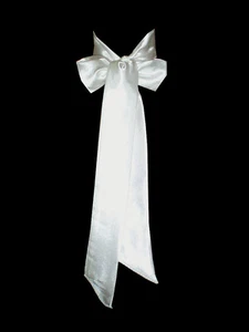 New IVORY Satin Wedding Dress Party Ribbon Sash Belt Tie Band Bridesmaid Bow - Picture 1 of 11