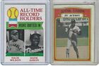 1972 Topps Hank Aaron Baseball Lot #300 + 1979 #412 Atlanta Braves Hof Hr King!