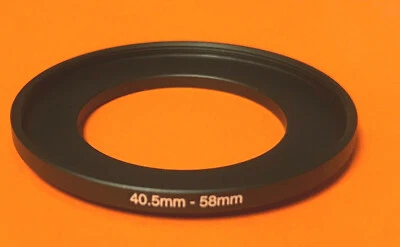 1 (ONE) Step-Up FILTER-RING-ADAPTER 40.5mm to 58mm 40.5-58 mm 40.5-58mm METAL - Image 1 of 4