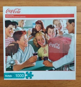 Coca-Cola, Soda Fountain 1000 piece new puzzle with poster, 2012 Buffalo Games - Picture 1 of 5