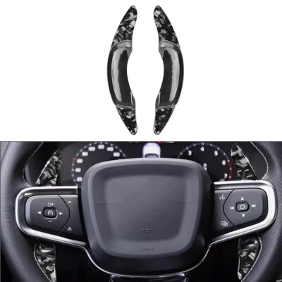 2pcs ABS Steering Wheel Shifter Paddle Extension For Volvo XC40 2019-2023 - Image 1 of 4