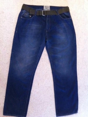 MENS SIZE 38X32.5 BLUE DENIM JEANS CHAMS RELAXED FIT - Image 1 of 4