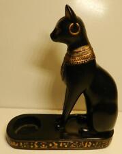 Summit 8” Black Egyptian Sphynx Cat Candle Holder Votive Tea Light Hieroglyphics
