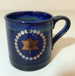 1976 Olympics Mug Cup Ironstone Staffordshire Made in England Montreal Blue - Picture 1 of 4