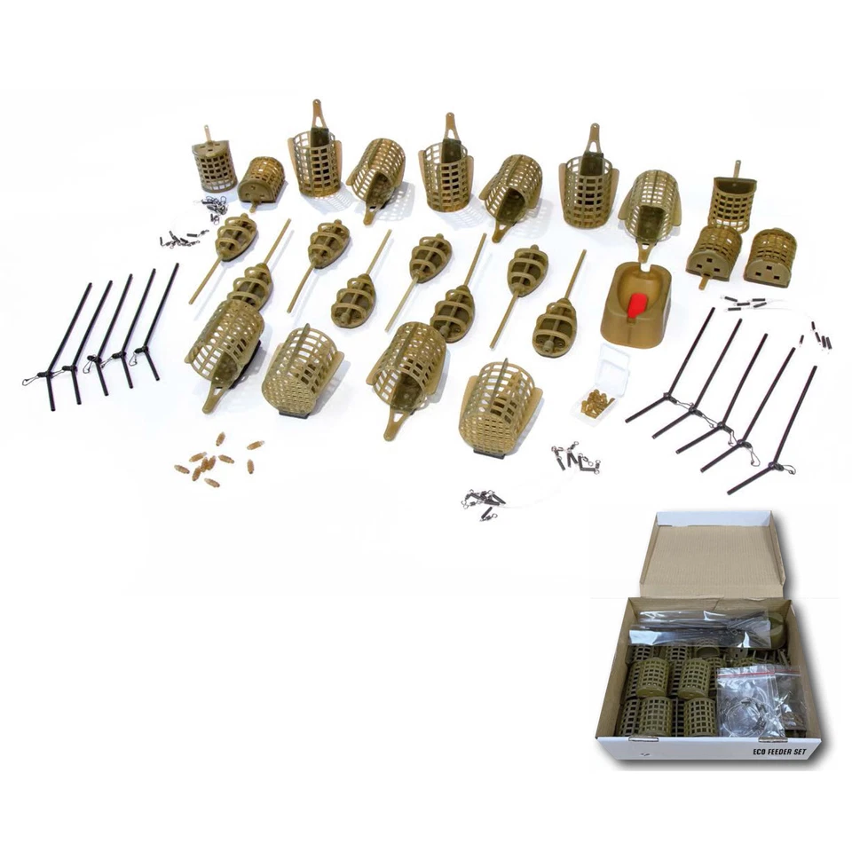 Behr Futterkorb Method Feeder Angelset Karpfen Feederangeln Vorfach ECO Set