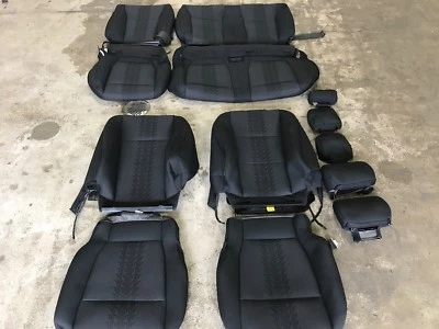 2020 FORD F150 SUPER CREW FACTORY OEM ORIGINAL CLOTH SEAT COVERS BLACK - Image 1 of 4