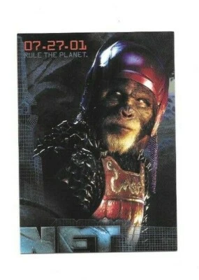 2001 PLANET OF THE APES RULE THE PLANET PROMO CARD 2 OF 4 FREE SHIPPING - Image 1 of 2