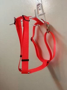 Adjustable Dog Harness Hand Made Metal Buckle Easy Fit Walking Harness USA Made - Picture 1 of 6