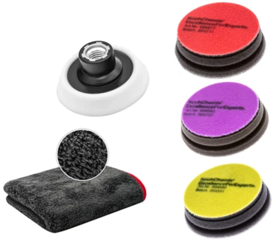Koch Chemie 75 mm Polierpad Heavy Micro Fine Cut Stützteller Microfasertuch Set - Bild 1 von 4