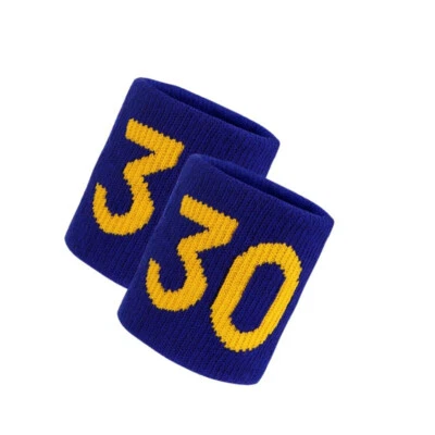 One Size Wrist Sweat Bands Cotton Wristband Sweatband Sports Basketball Baseball - Image 1 of 4