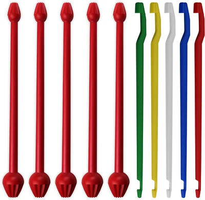 10er Set Kunststoff Hakenlöser mit Schnurkerbe, für kleine und große Fische - Bild 1 von 2