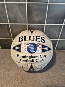Pallone da calcio vintage firmato Birmingham City 1995/96 retrò BCFC blues - Foto 1 di 5