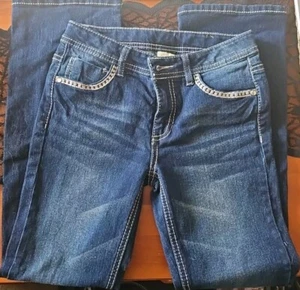 Girls Size 10 Faded Glory Denim Blue Jeans Adjustable Waistband, Beautiful... - Picture 1 of 6