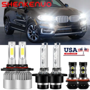 Combo de faros LED OCULTOS Hi Lo + faros antiniebla aptos para BMW X5 2002 2003 2004 - Imagen 1 de 12