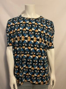 Lularoe L Large Irma Shirt Disney Colorful Donald Duck EUC - Picture 1 of 5