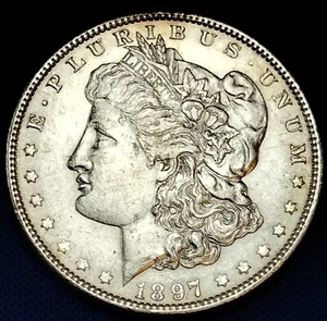 1897-P MORGAN SILVER DOLLAR #500 (TONER) - Picture 1 of 2