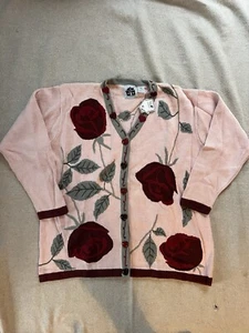 Bonus! 2 Sweaters 1-STORYBOOK KNITS NWT Rose Pattern 1-floral Knit - Picture 1 of 9