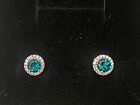 KAY Jewelers Sterling Silver Lab Created Green Emerald & White Sapphire Earrings