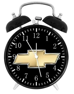 Chevy Chevrolet Alarm Clock Night Light Silent Non-Ticking Glass Face W447 - Picture 1 of 2