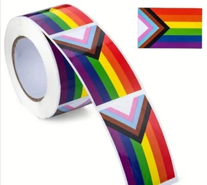 10 PCS Gay Queer LGBTQ+ Rainbow Progress Pride Flag Stickers BRAND NEW - Picture 1 of 4