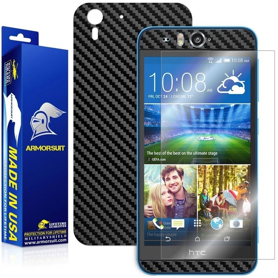 ArmorSuit MilitaryShield HTC Desire глаз протектор экрана + черный углеродного волокна - Изображение 1 из 4