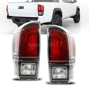 Luces traseras L+R de 2 piezas para Toyota Tacoma TRD 2016-2023 señal de giro lámpara de freno negra - Imagen 1 de 14