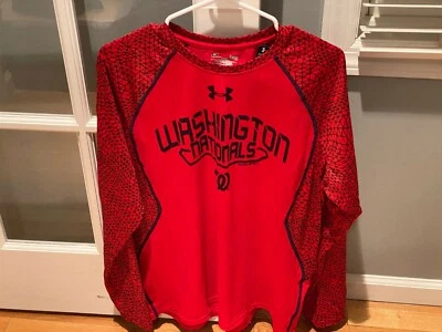 Camisa manga larga Under Armour de los Washington Nationals adulto talla L Foto 1 de 2